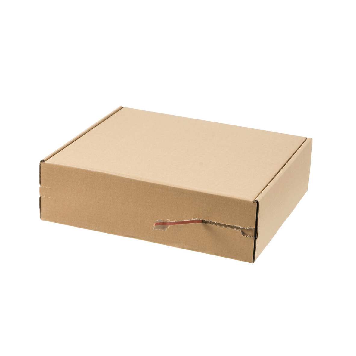 Wholesale Custom Zipper Corrugated Box Easy Tear Line Packing Carton Shipping Gift Mailer Box With Self-adhesive Glue