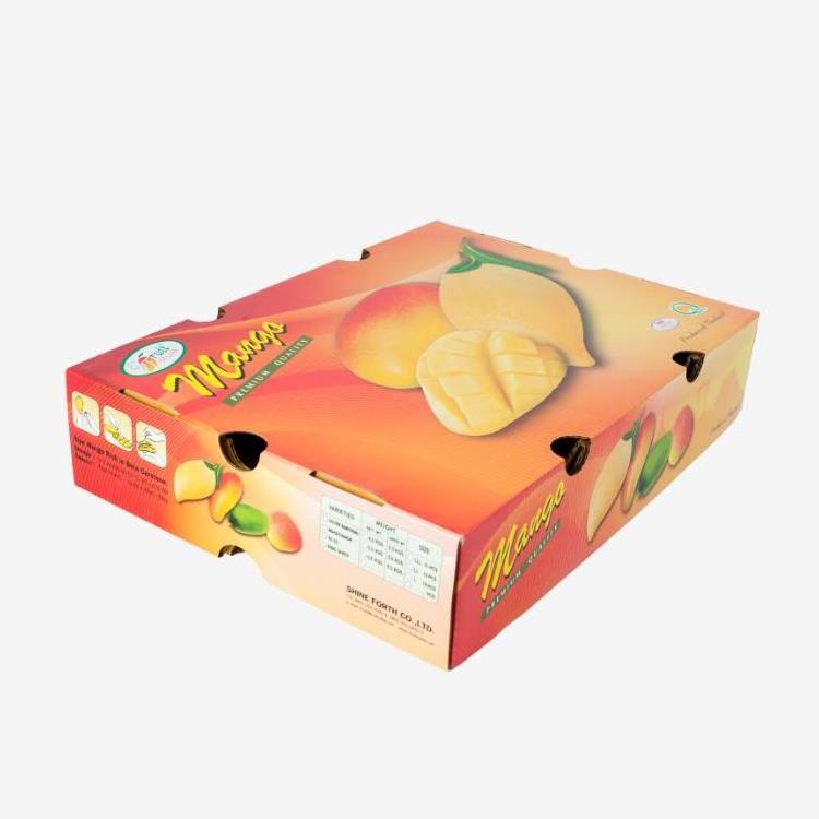 Custom Printing Rigid Banana Boxes Mango Carton Cardboard Fruits Packaging Supplier For Strawberry Pineapples Vegetables Box