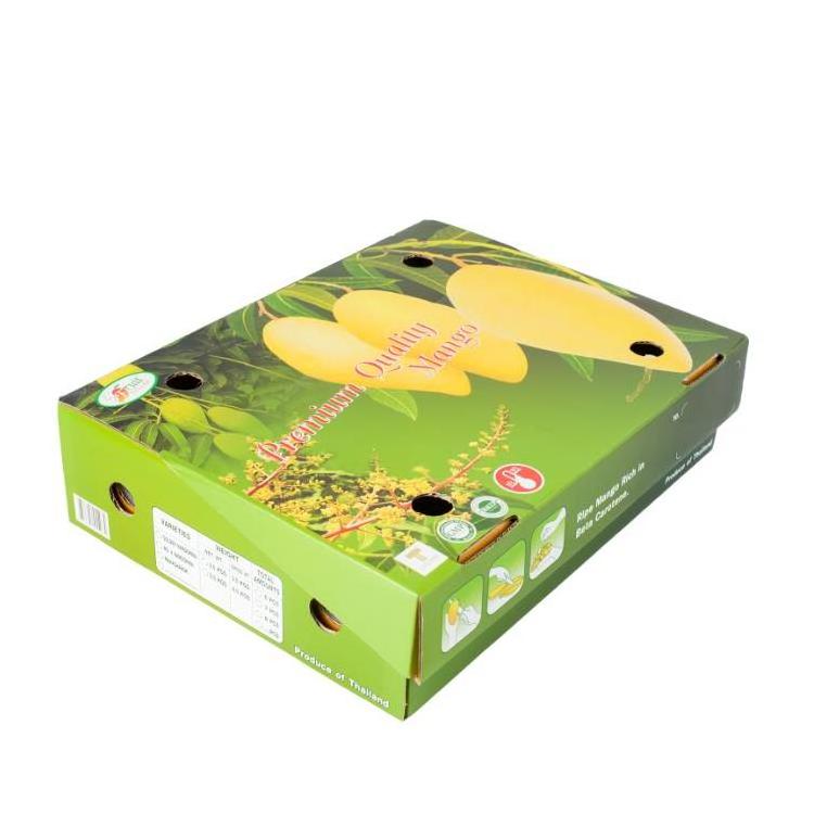 Custom Printing Rigid Banana Boxes Mango Carton Cardboard Fruits Packaging Supplier For Strawberry Pineapples Vegetables Box