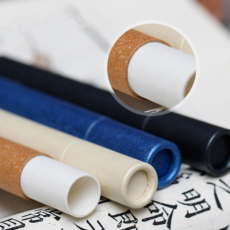 Customized Printing Cylinder Pen Recyclable Long Kraft Paper Can Tube Packaging Eco Friendly Cardboard Tube Packaging