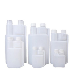 100ml 250ml 500ml 1000ml Plastic Pesticide bottle Double Dual Chamber Twin Neck Bottle For Liquid Dispenser