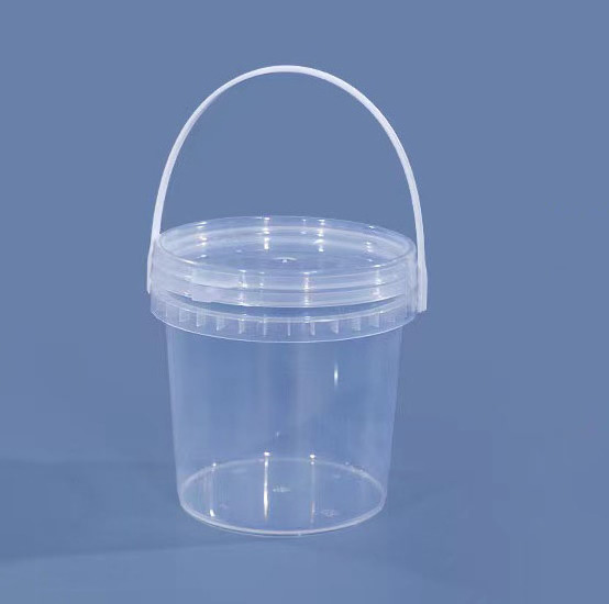 Customized Small Volume Plastic Packaging Bucket 1000ml Clear PP Material Package Tub With Lid