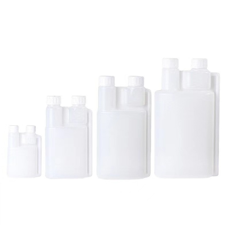 100ml 250ml 500ml 1000ml Plastic Pesticide bottle Double Dual Chamber Twin Neck Bottle For Liquid Dispenser