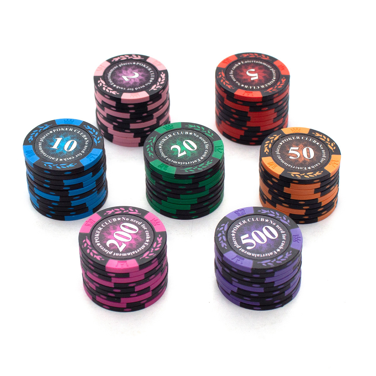 Manufacturer Wholesales Clay Composite Custom Logo Poker chips texas hold 'em poker chip set