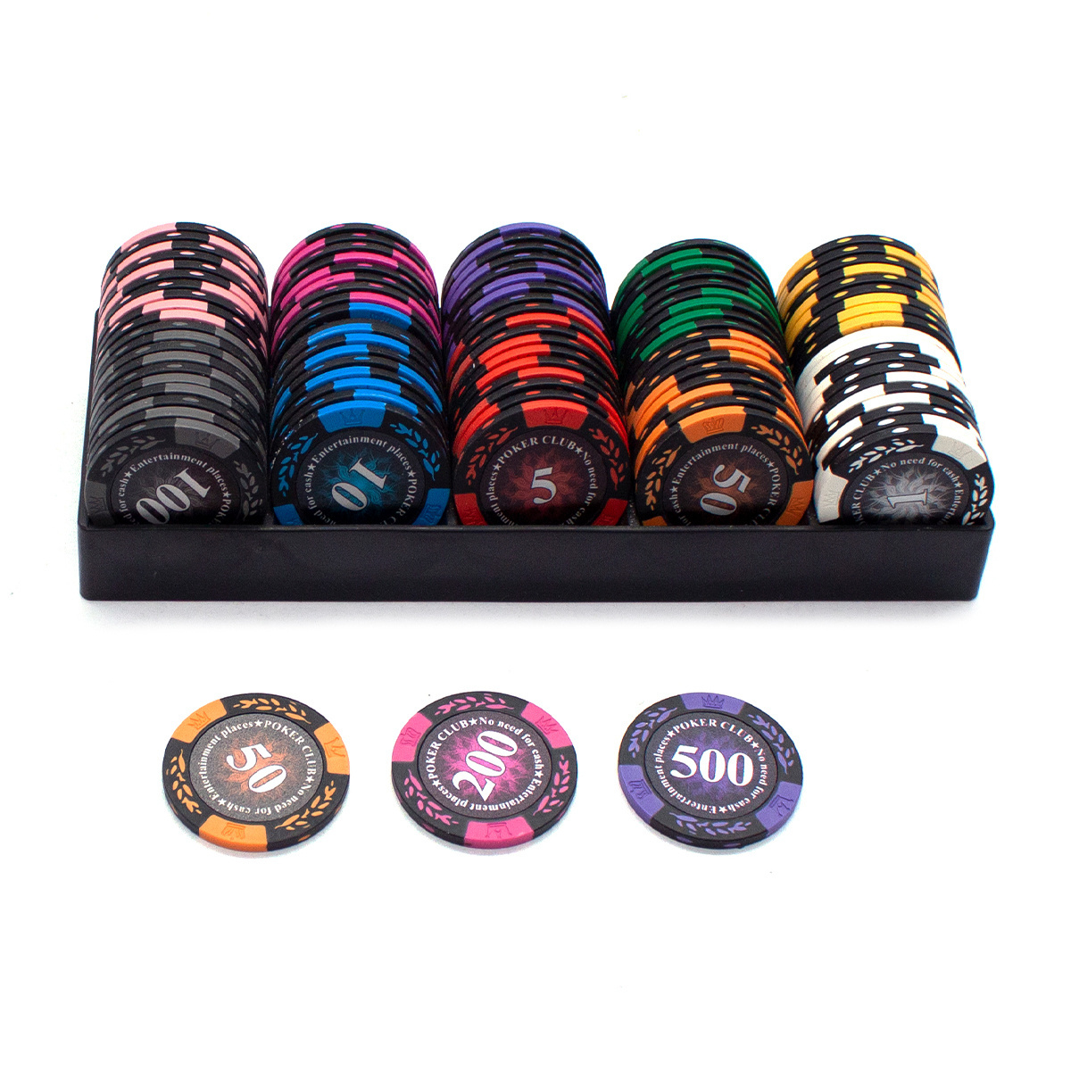 Manufacturer Wholesales Clay Composite Custom Logo Poker chips texas hold 'em poker chip set