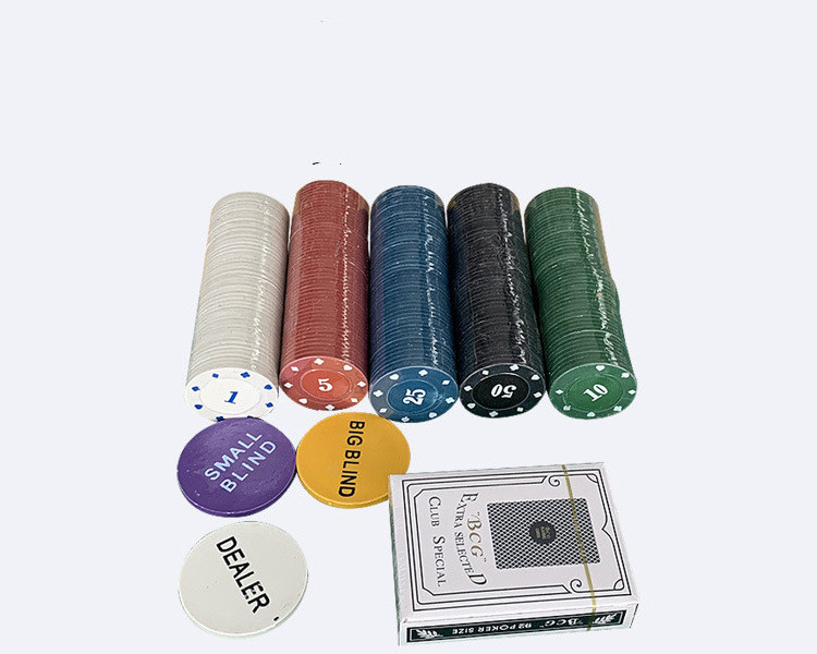 Factory 500 Chips Poker Set Table Playing Cards Set Poker Chips With Iron Box For Party Entertainment