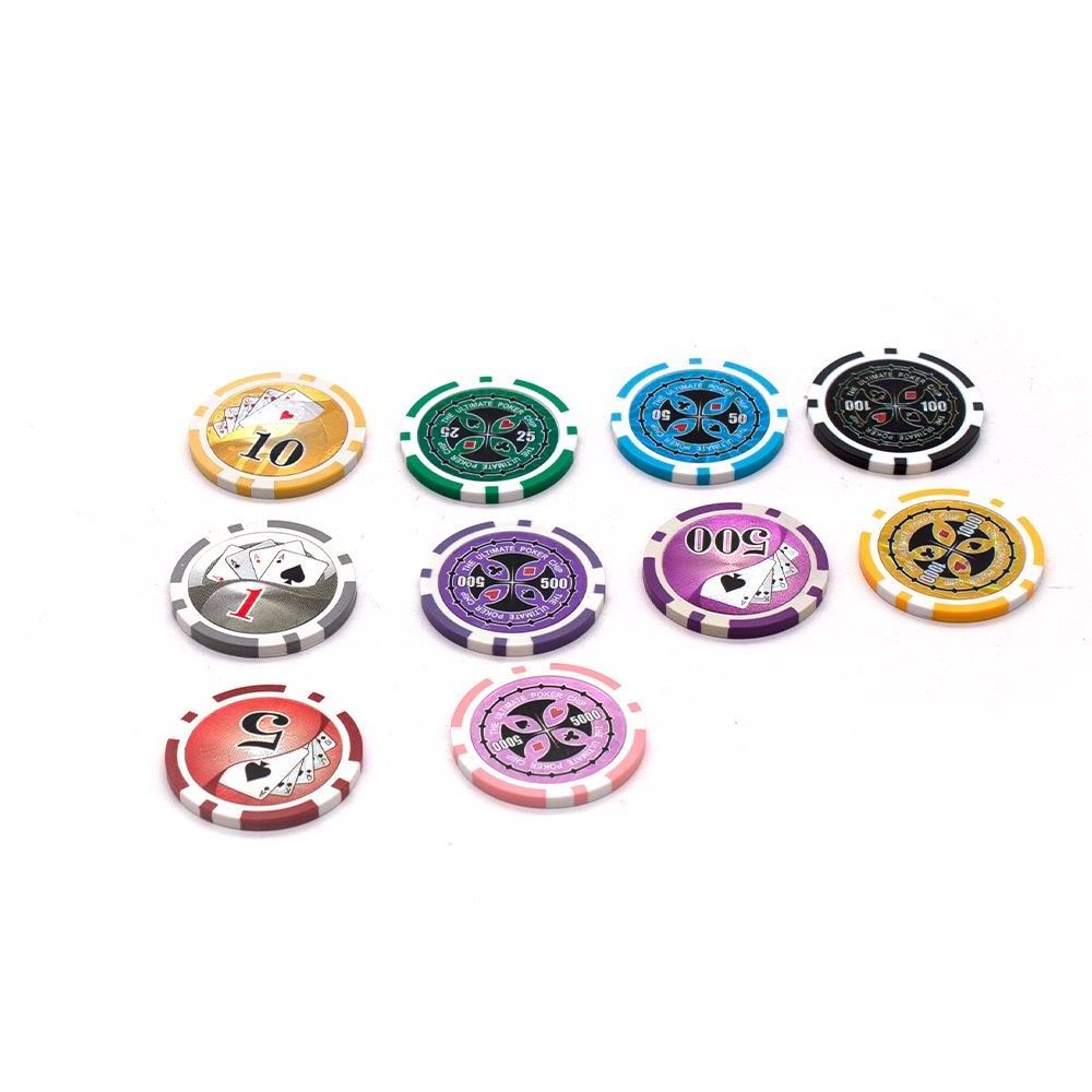 Factory High Quality Custom Cheap Blanks Ceramic Clay Poker Chips Set Casino ABS Poker Chips With Custom Logo