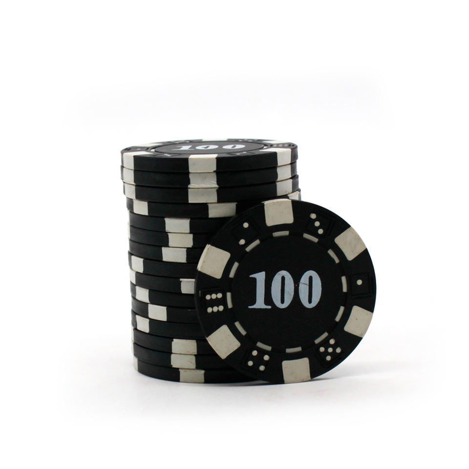 Hot sale 11.5g casino professional striped dice ABS material with metal insert poker chips