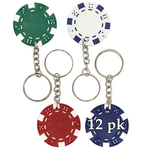 Game Night Keychains Las Vegas Souvenirs Poker Party Casino Token Poker Chips