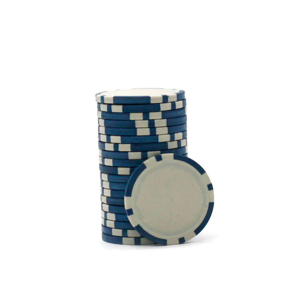 Factory manufacturer custom ceramic clay abs casino blank poker chip set with round wooden tray