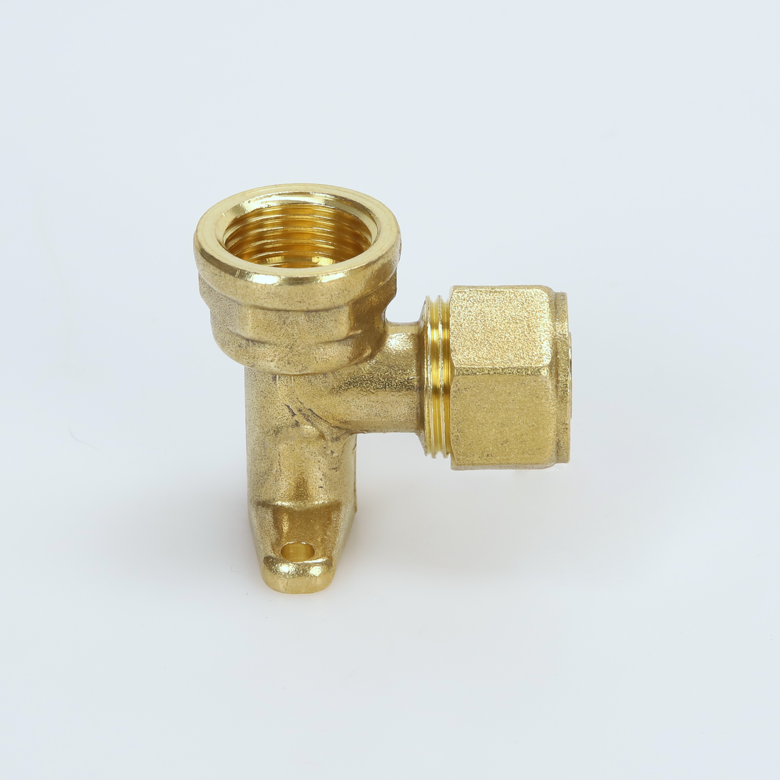 F008  PEX-Al-Pex pipe fittings Brass compression drop ear elbow fitting for alum-plastic hose female seated elbow