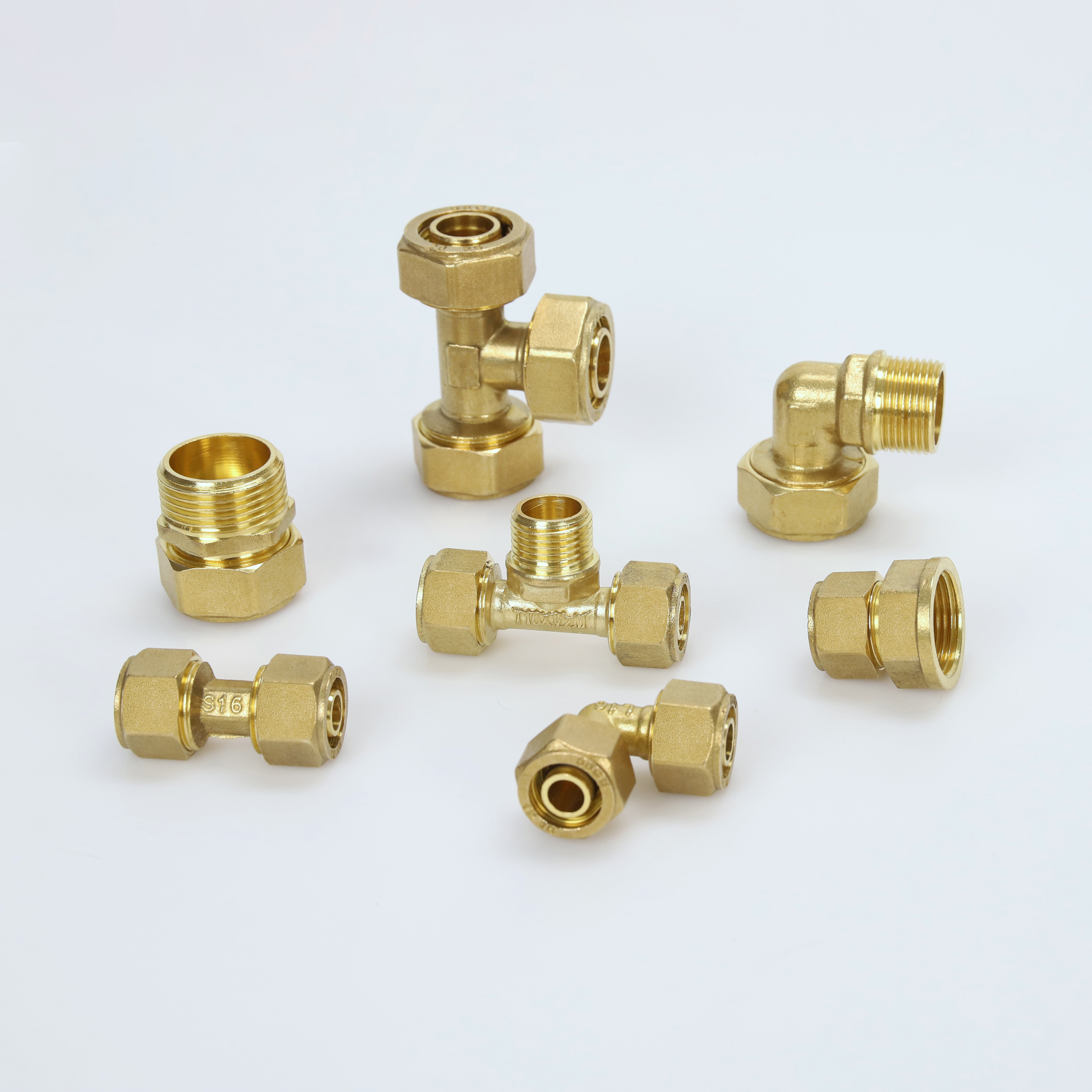 ALL type of natur gas pex-al-pex plastic gas pipe brass insert compress fitting thread quick connect gas hose pipe fitting