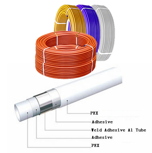 plastic coated insulated 16mm yellow natural gas pex al pex  aluminum pipe for stove al-pex pipe in dubai