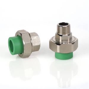 plumbing ppr male female threaded union fitting plastic plumbing water pipe connector ppr bulkhead union fittings