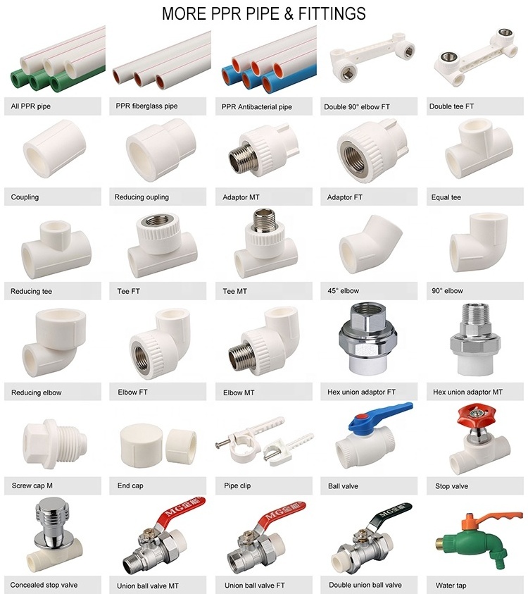 wholesale ppr plumbing items fittings ppr water pipe accessories fittings