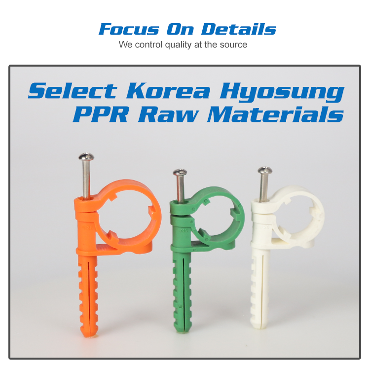 Heating Pipe Fitting Clamps High Pressure Ppr P Pipe Hangers Clamps Plastic Holder Clip Clamp