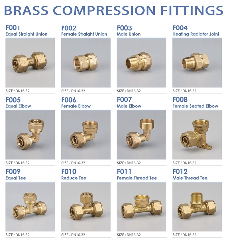 copper pipe fitting joint copper brass plumbing fitting for aluminum plastic pipe