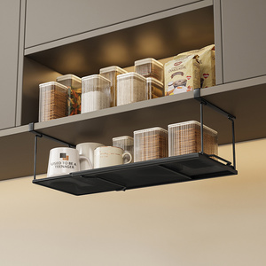 Hanging Under The Cabinet Storage Shelves Space Saving Expandable Under Shelf Storage Basket Organizer  for Kitchen Pantry