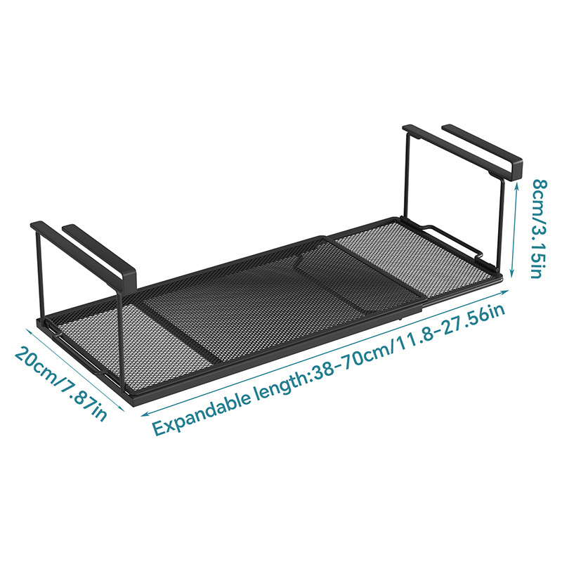 Hanging Under The Cabinet Storage Shelves Space Saving Expandable Under Shelf Storage Basket Organizer  for Kitchen Pantry