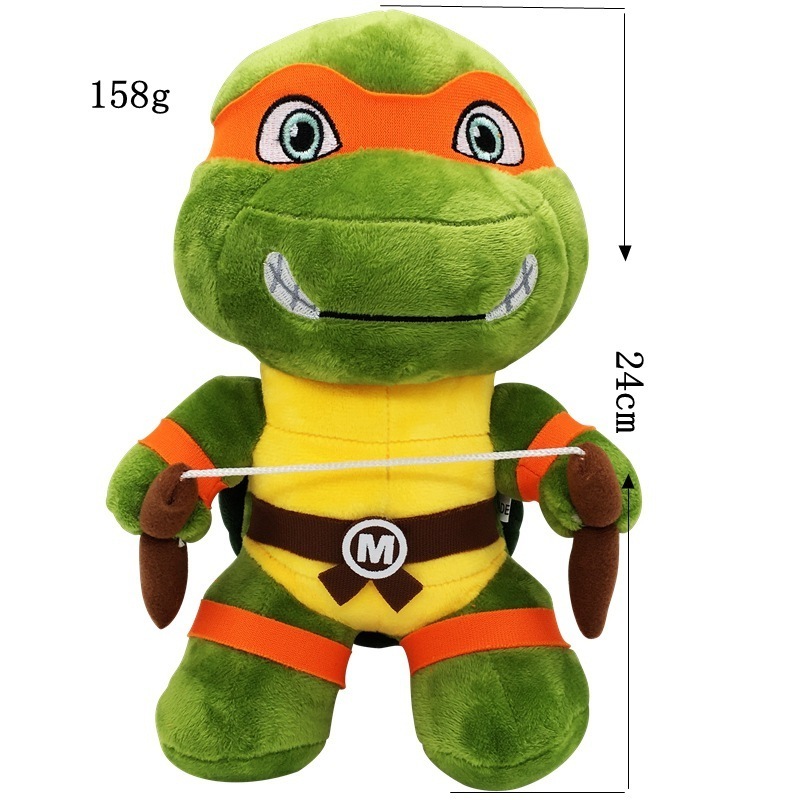 Linda toy 2024Anime Turtles Plush Dolls Ninja Figure Cute Soft Stuffed Promotion Gifts Model Turtles Plush Toys For Claw Machine