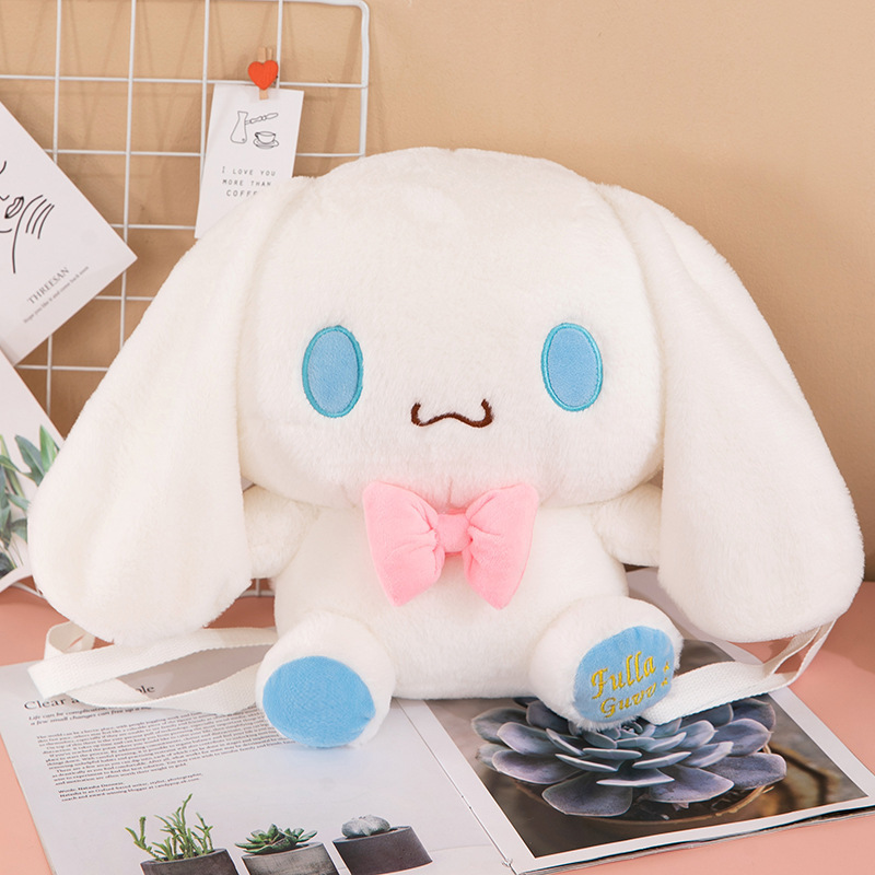 LINDA toy Wholesale customize Kawaii Sanrioes My Melody Kuromi Cinnamoroll Anime Plush Bag Shoulder Bags Handbags Plush Backpack