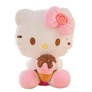 LINDA toy kawaii Hello KT cat doll plush toy cute cat ragdoll grab machine gift caddy cat doll wholesale