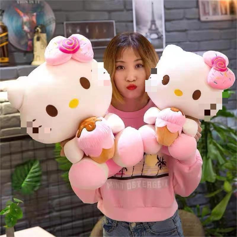 LINDA toy kawaii Hello KT cat doll plush toy cute cat ragdoll grab machine gift caddy cat doll wholesale