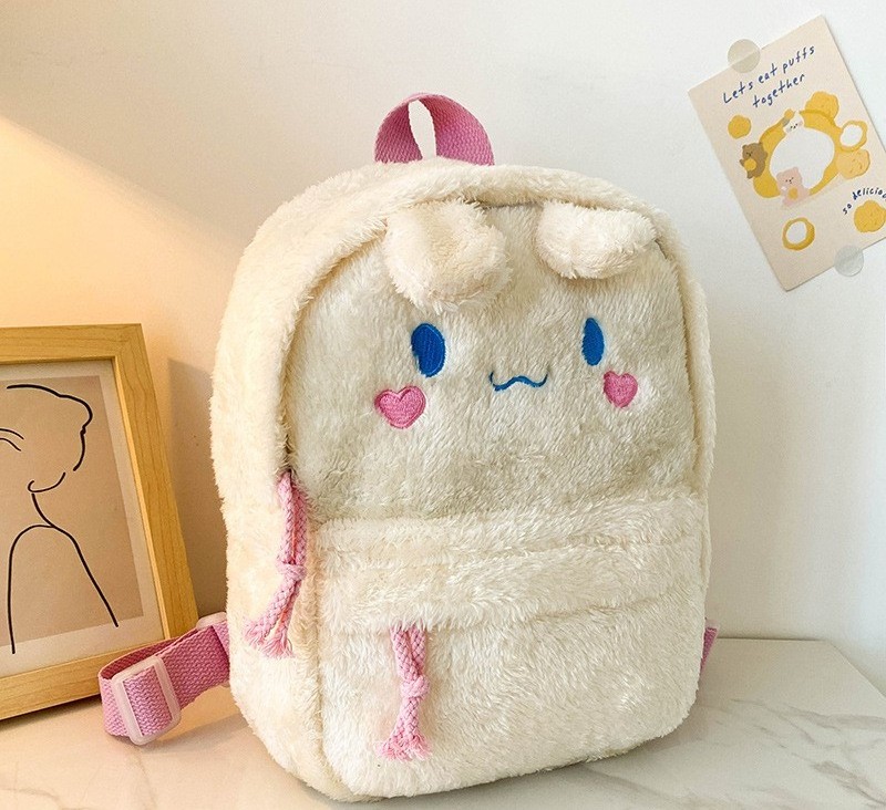 Linda Cross border cartoon backpack kulomi school bag cute cinnamon dog plush kids backpack