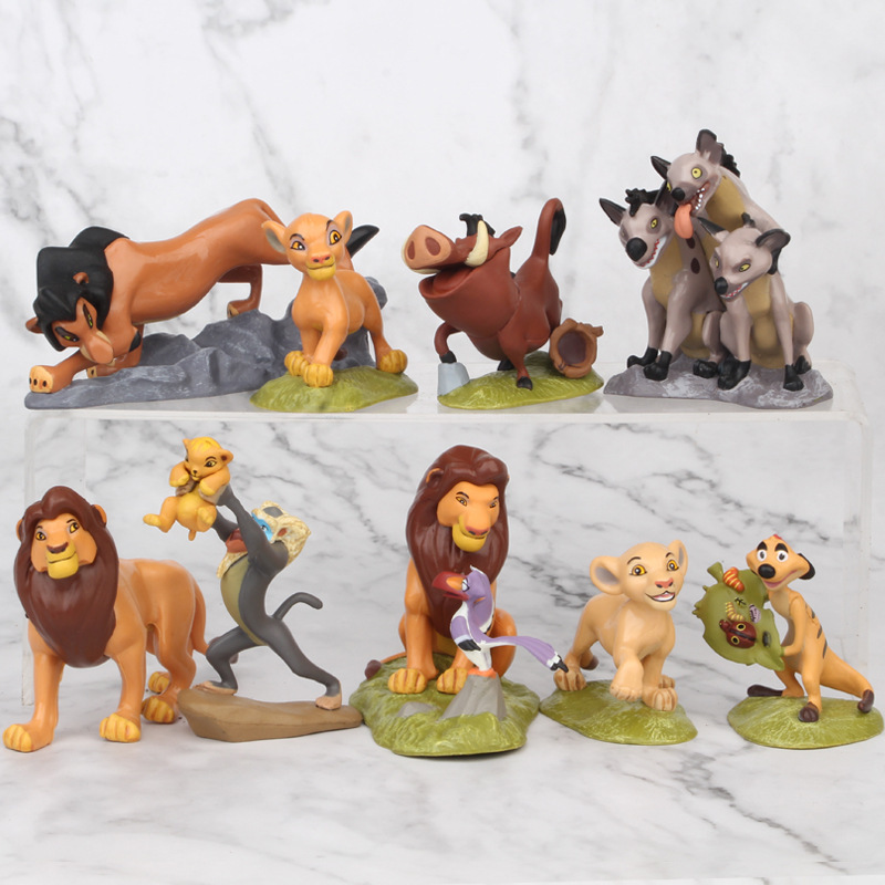 Linda New Design 9pcs/set The Lion King Cartoon Movie Action Figure Collection Model Toys Pvc Figurine Doll Gift Ornaments