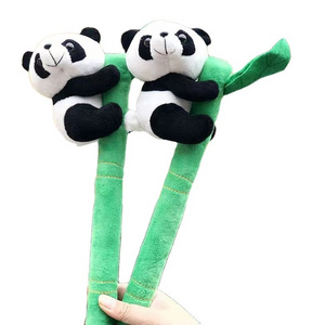 LINDA toy New Bamboo Panda Bamboo Pole Panda Zoo Souvenir Plush Doll Toy Panda