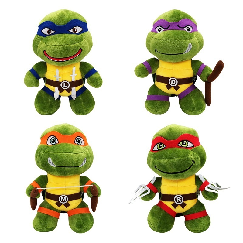 Linda toy 2024Anime Turtles Plush Dolls Ninja Figure Cute Soft Stuffed Promotion Gifts Model Turtles Plush Toys For Claw Machine