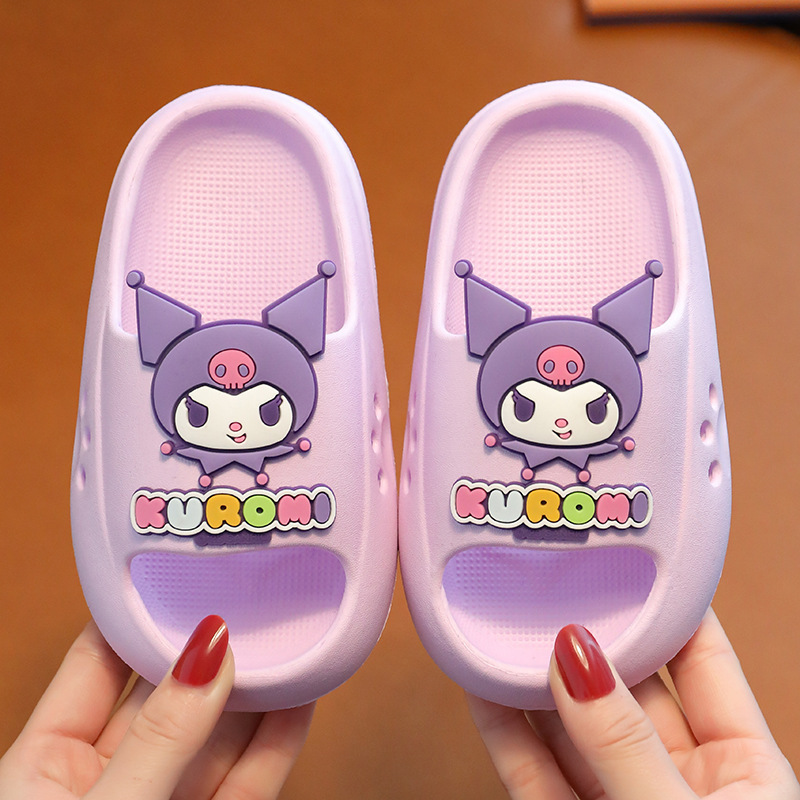 AL  Kawaii Kuromi Kuromi Cinnamoroll Cute Cartoon Summer Slippers My Melody Non-slip Indoor Outdoor Slipper