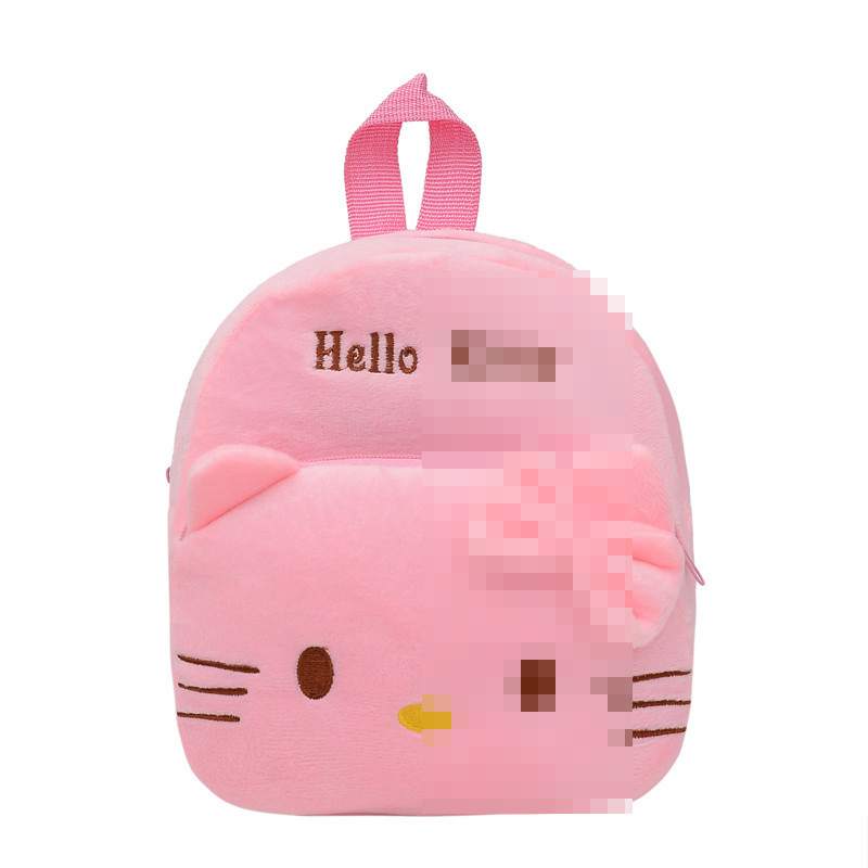 LINDA Plush Hot Sale Cute Cartoon Animal Plush Backpack for Kids School Bag  Mario Backpack Kawaii Kitty Cat Shoulder Bags