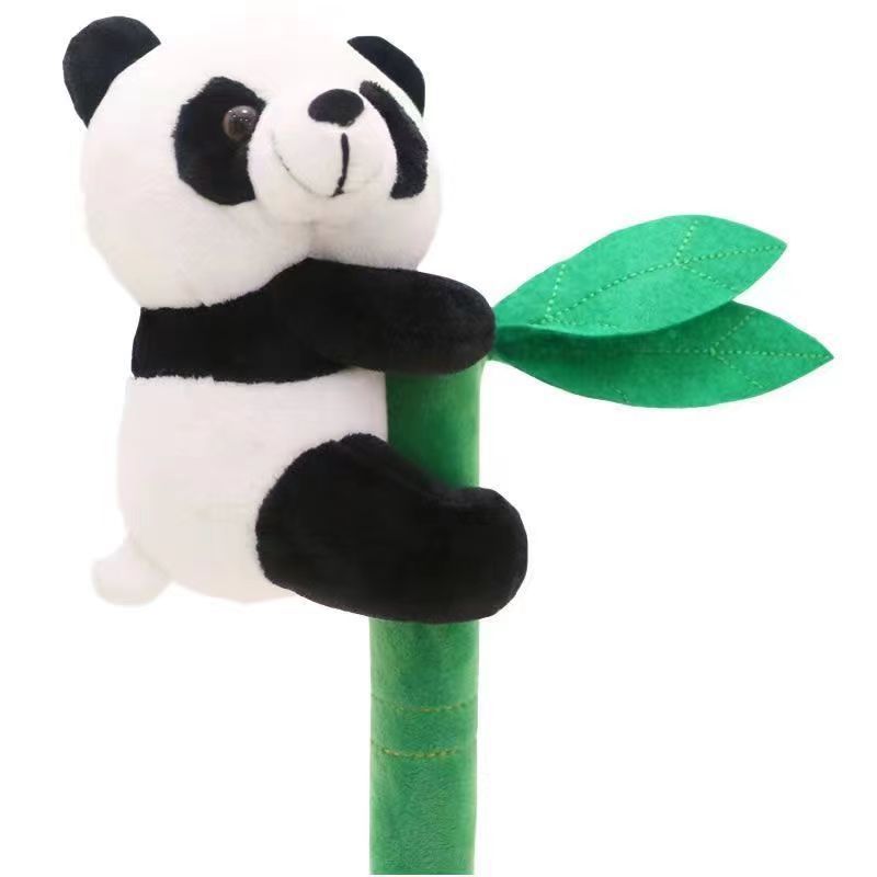 LINDA toy New Bamboo Panda Bamboo Pole Panda Zoo Souvenir Plush Doll Toy Panda