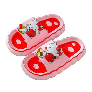 LINDA New hot sanrios kuromi kids sandal for girls baby shoes EVA sandals summer slides sandals anti-slip casual kids shoes