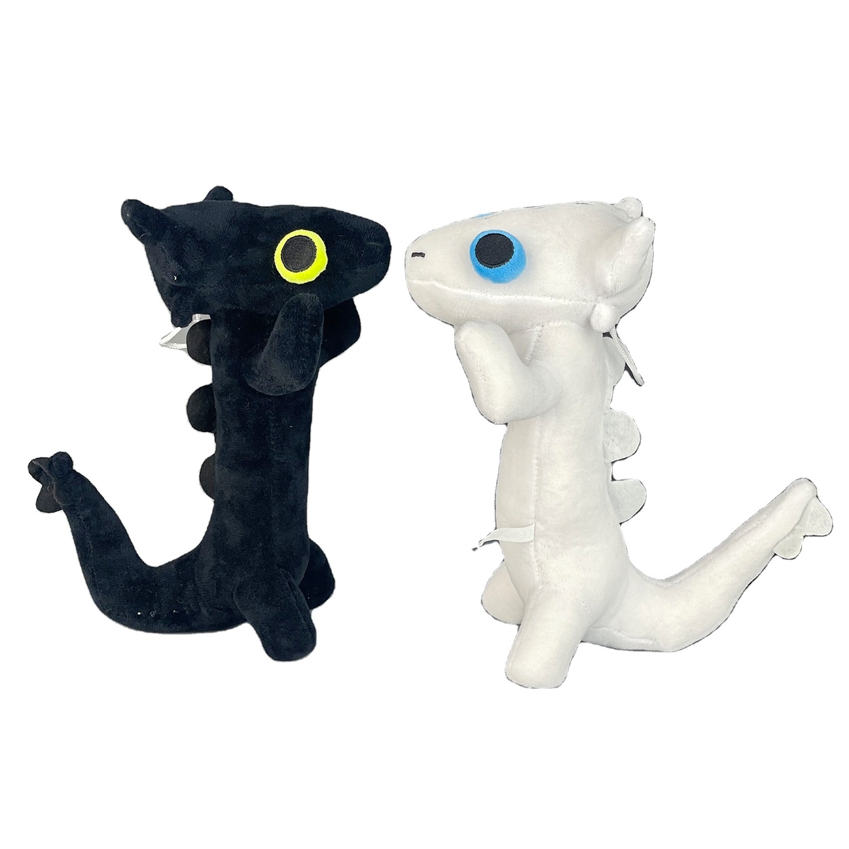 Linda toy Hot Sale 2024 Toothless Dancing Plush Toy Black White Toothless And Light Fury Dancing Dragon Stuffed Toy For Children