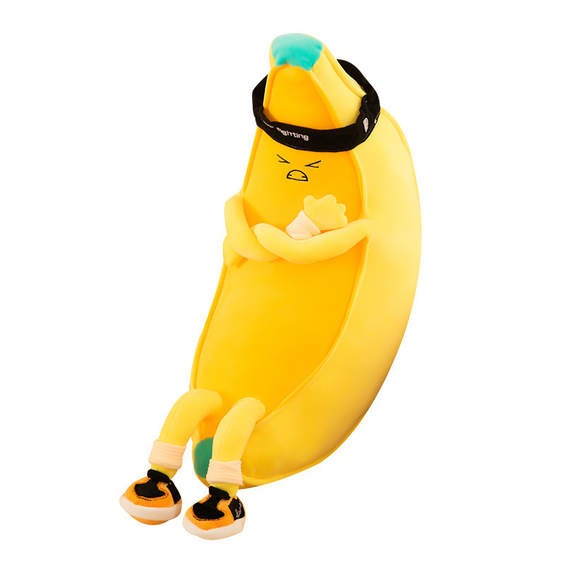 Linda Super cute soft-legged doll cute banana man long strip stuffed banana plush toy sleeping pillow