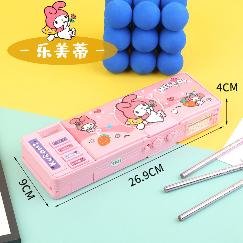 Linda Plastic Pvc Multifunctional Pencil Box Pop Out Up Mechanical School Kids Pencil Case For Kids