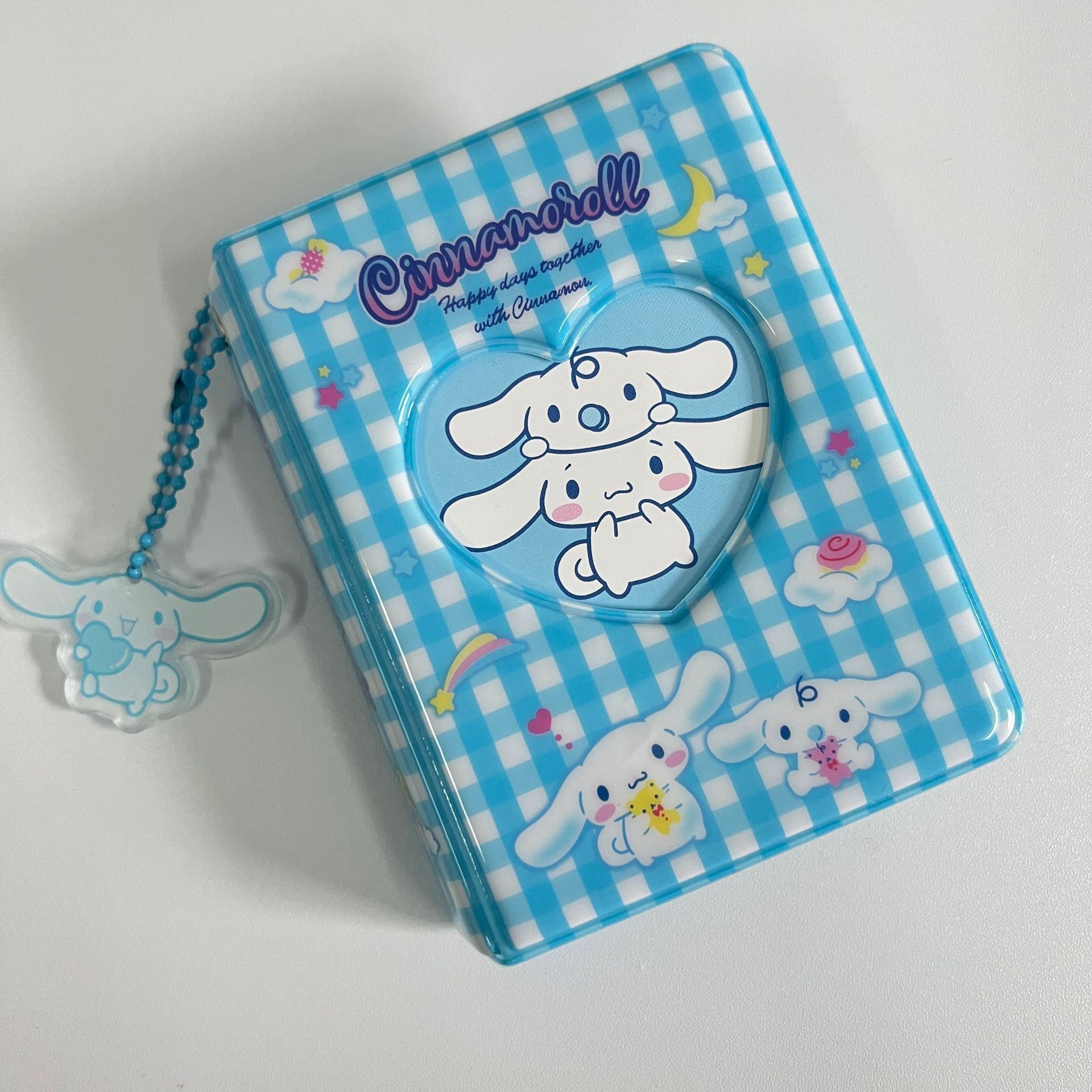 LINDA Kawaii  Photo Album Mini 3 Inch Photocard Collect Book Holder With Key Chain Pendant