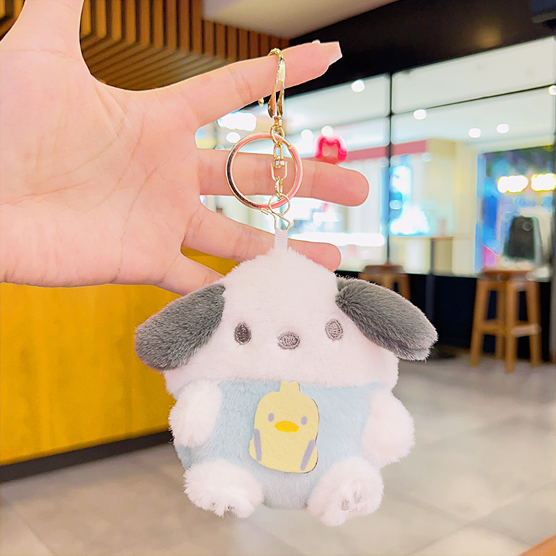 LINDA Kuromi  Sanrioes Plush Melody Coin Wallet Dog Animal Plush  Travel Bag Keychain Pendant Toy