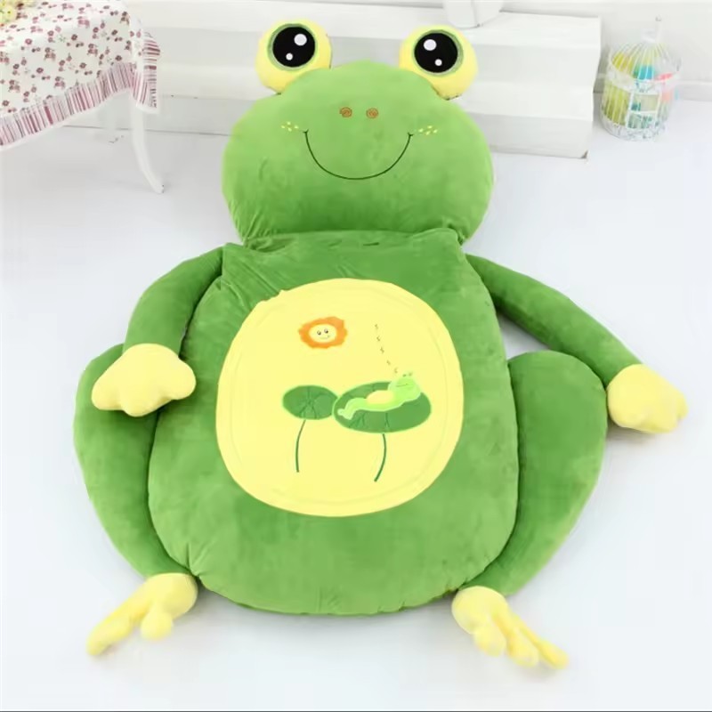 Linda New Big Creative Cartoon Cute Comfortable Mattress Frog Ladybug Plush Stuffed Animal Bed