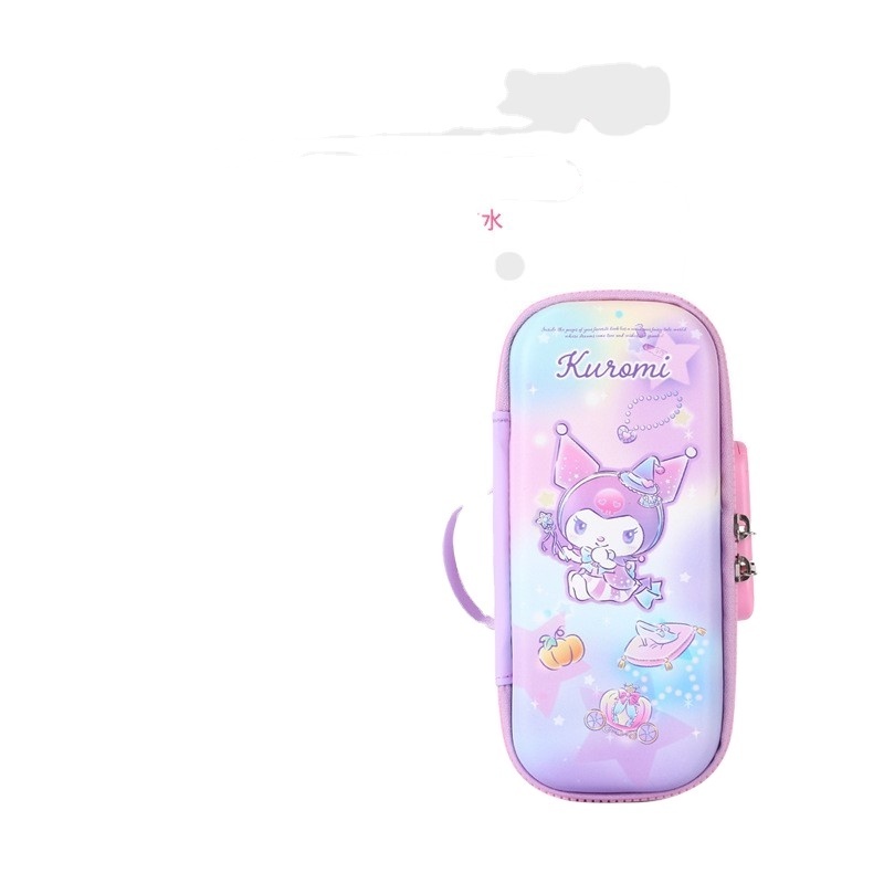 Linda colored multifunctional Kuromi Mymelody Cinnamoroll Student School password Children Box Stationery bags pencil box