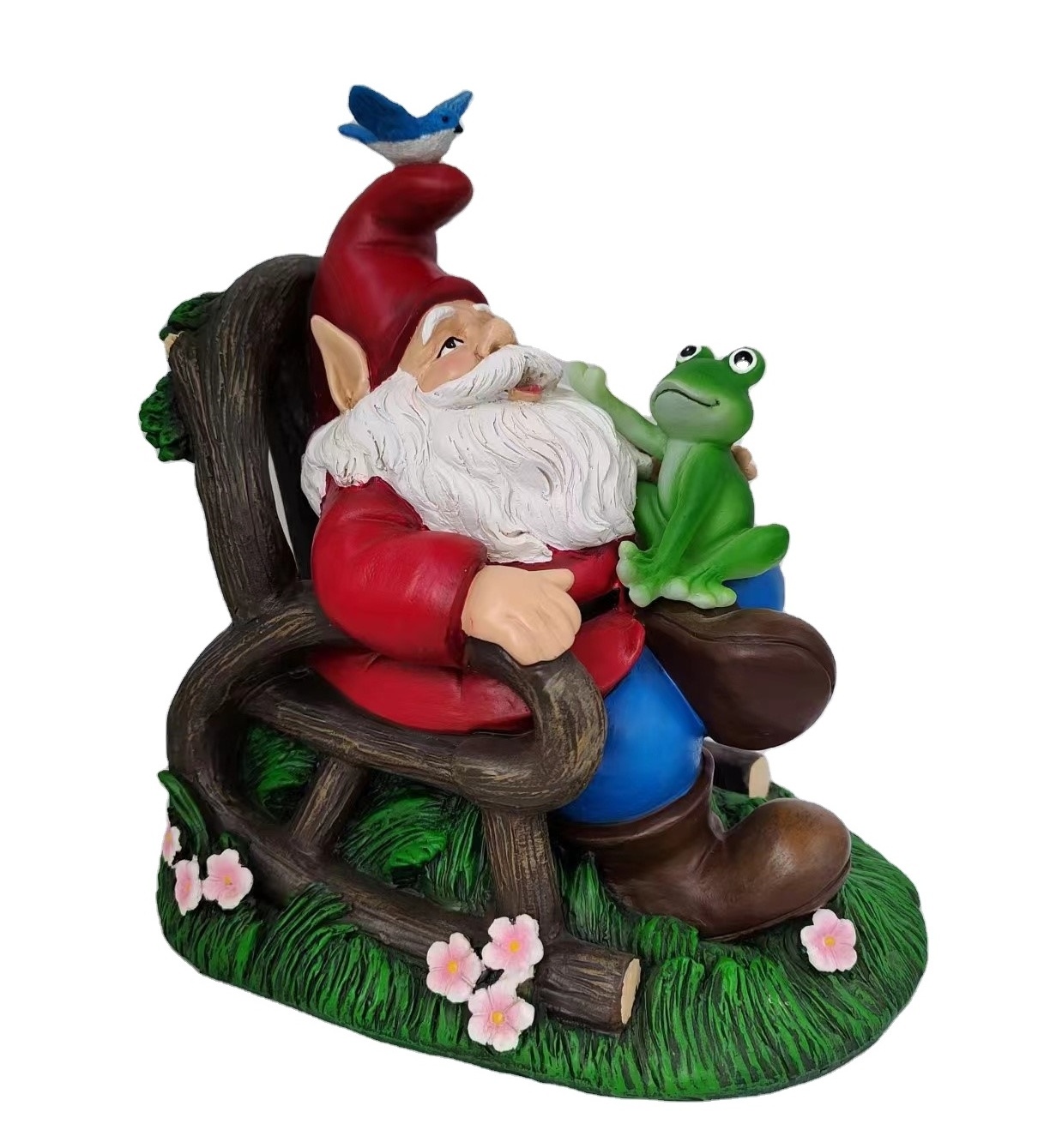 Creative Cute Sitting Santa Christmas Decorations Resting Santa Claus Lighting Figurine Garden Decor