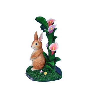 Good Quality Custom Lovely Modern Outdoor Garden Animal Decorations Creative Resin Crafts Rabbit Gifts Ornaments