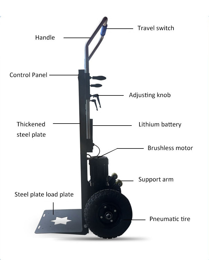 Factory Wholesale 250kg 400kg Stair Climber Trolley Machine Electric Automatic Stair Climbing Cart