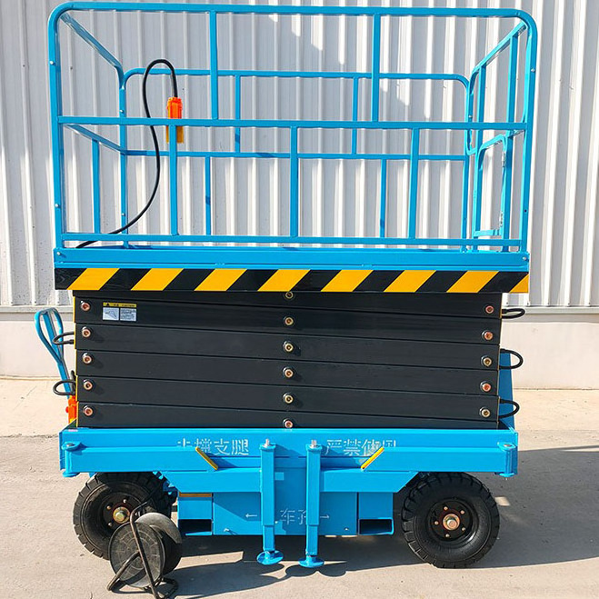 High Quality 7 Meter Scissor Lift Scaffolding 500kg Hydraulic Electric Lift Mobile Lift Platform