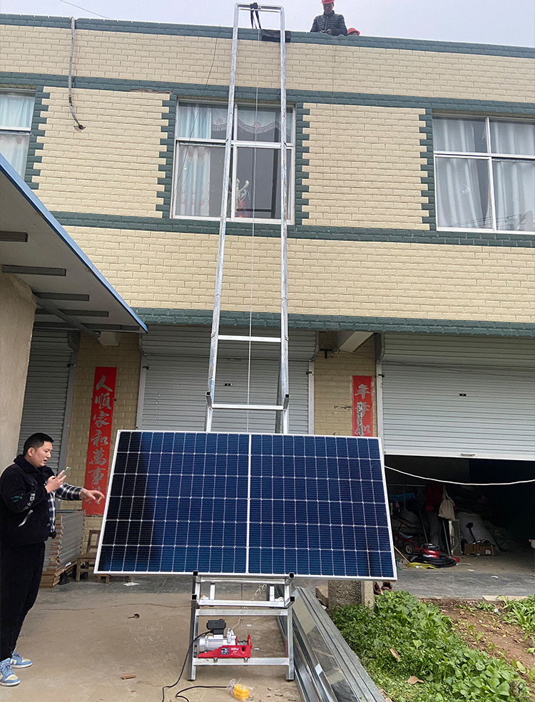 Glass Hoist Ladder Lift Solar Panels Electric Hoist Roof Lifter High Quality 9m 15m 20m Motor Provided Wire Rope Lifting Goods