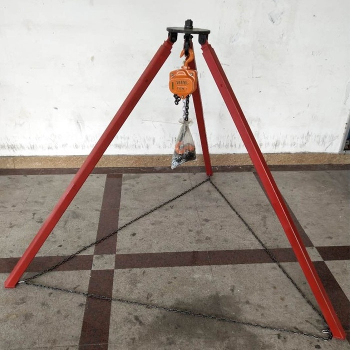 Customized Professional Lifting Tool Portable Retractable Crane Tripod Bracket