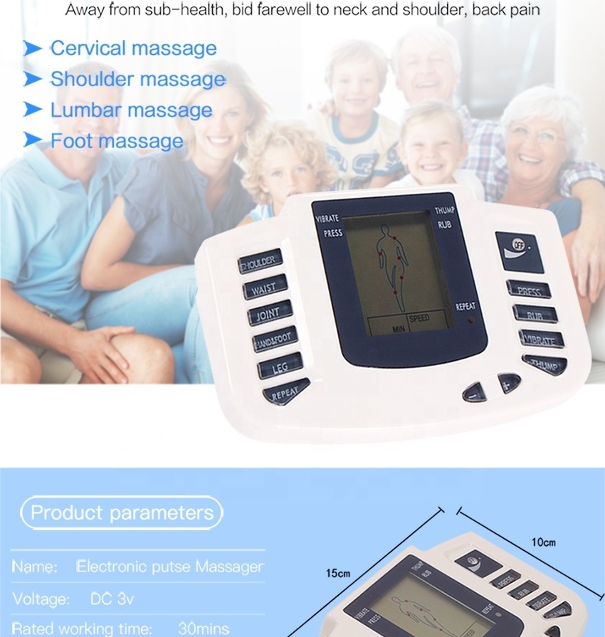 Health Care Full Body Tens Acupuncture Electric Therapy Meridian Physiotherapy Apparatus Massager