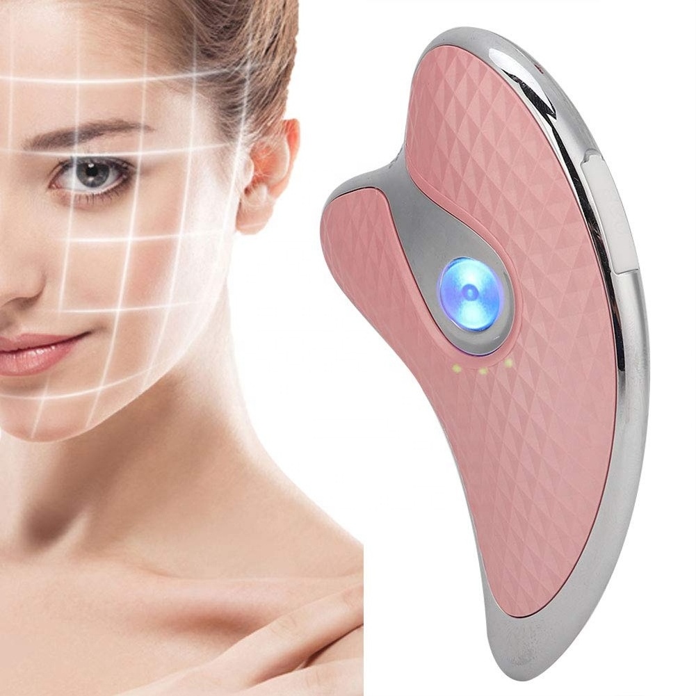 USB Rechargeable Electric Face Lifting Device Guasha Massage Machine V Shape Face Facial Massager Skin Scraping Tool